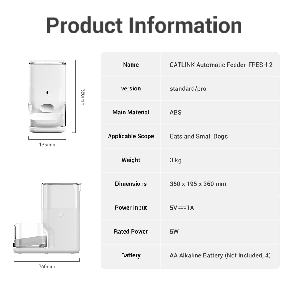 CATLINK Automatic Feeder Fresh 2 - Standard (Single Cat)